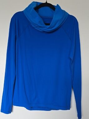 lululemon athletica Royal Blue Long Sleeve Cowl Neck Top